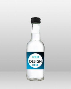 Branded Water - 330ml Glass Available in Still and Sparkling - Your Label Design Printed and Applied to the Bottles.